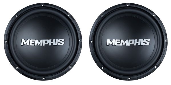 (2) Memphis Audio SRX1240V 12  300 Watt RMS SR Subwoofers SVC 4 Ohm Car Subs Discount