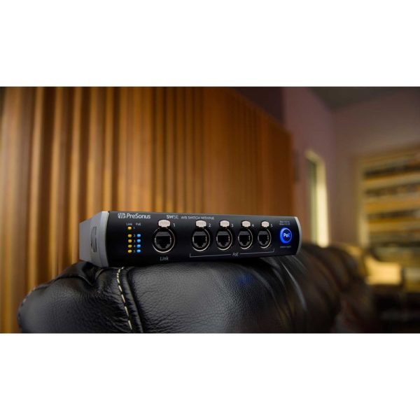 PRESONUS SW5E 5-Port AVB Switch, PoE, Rack Mountable+Studio Mic+Mount+Headphones Cheap