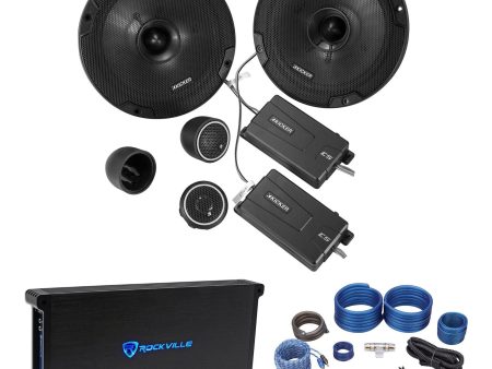 KICKER 46CSS674 6.75  600 Watt Car Audio Component Speakers+Amplifier+Amp Kit Sale