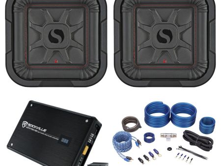 (2) KICKER 46L7T84 8  700w L7T Subwoofers Solo-Baric Subs+Mono Amplifier+Amp Kit For Sale