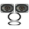 4x6  Kicker Front KSC Speaker Replacement Kit for 2003-2006 Jeep Wrangler TJ Supply