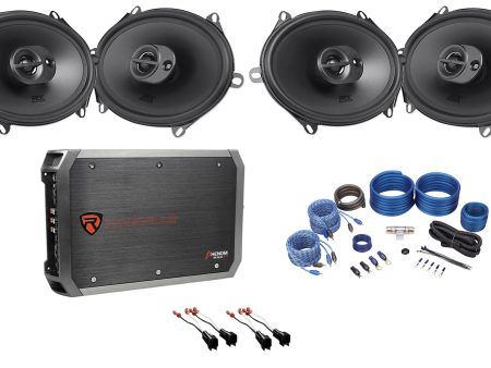 MTX Speaker Replacement Kit+4-Ch Amp For 1999-2004 Ford F-250 350 450 550 For Cheap