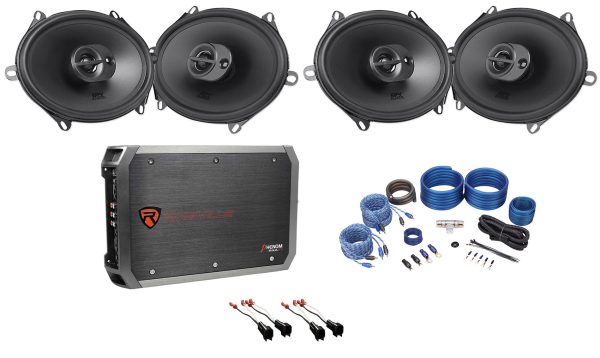 MTX Speaker Replacement Kit+4-Ch Amp For 1999-2004 Ford F-250 350 450 550 For Cheap