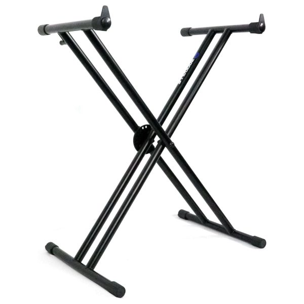 Rockville Double X Braced Keyboard Stand+Push Lock For Arturia Keylab MKII 49 Supply