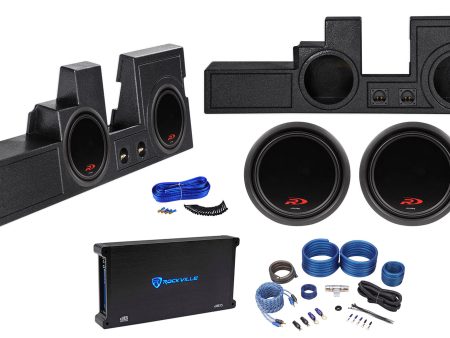 Dual 12  Alpine Subwoofers+Box+Amp For 2000-2016 Ford F250 350 450 Super Duty Online Hot Sale