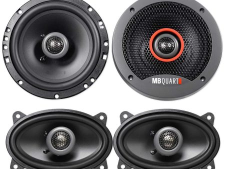 (2) MB QUART FKB116 6.5  240 Watt 2-Way Car Speakers+(2) 4x6  180w Speakers Online Sale