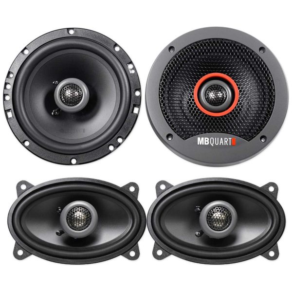 (2) MB QUART FKB116 6.5  240 Watt 2-Way Car Speakers+(2) 4x6  180w Speakers Online Sale