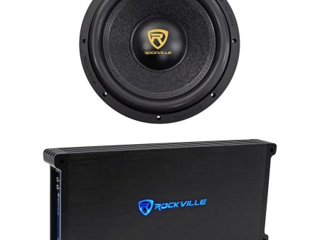 Rockville W12K9D2 V3 12  4000 Watt Dual 2-Ohm Car Audio Subwoofer+dB25 Amplifier Online now