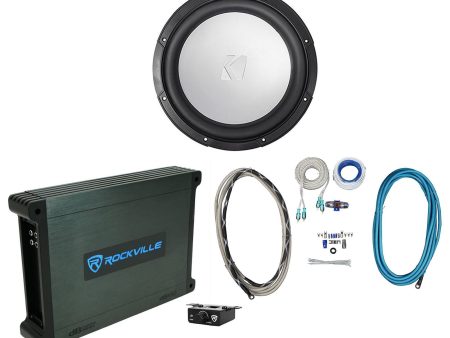 KICKER 45KM124 12  350 Watt Marine Boat Subwoofer+Mono Sub Amplifier+Amp Kit Fashion