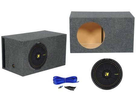 Kicker 44CWCS154 CompC 15  1200 Watt Car Subwoofer+Vented Sub Enclosure Box Online