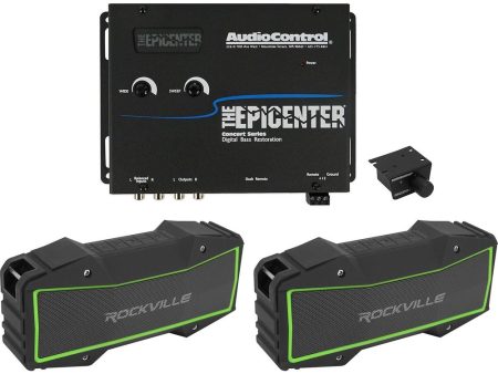 AudioControl The Epicenter Black Digital Car Bass Processor + Wireless Speakers Hot on Sale