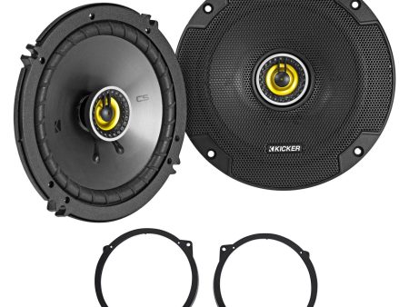 Kicker 46CSC 6.5  Front Speaker Replacement w  Adapters For 02-08 Mini Cooper For Sale