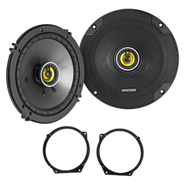 Kicker 46CSC 6.5  Front Speaker Replacement w  Adapters For 02-08 Mini Cooper For Sale