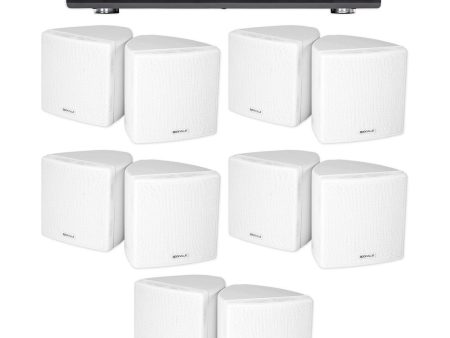 JBL Commercial Amplifier+(10) 3.5  White CubeSpeakers for Restaurant Bar Cafe Discount