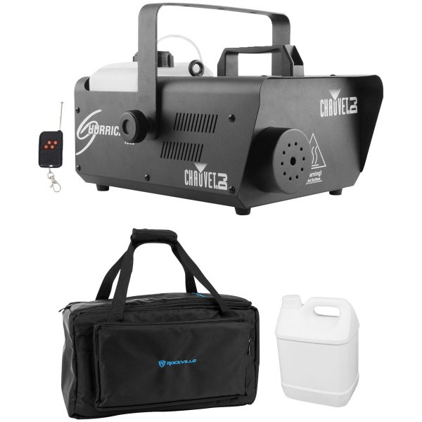 Chauvet DJ H1600 Hurricane 1600 DMX Fog Machine+Remote+Waterproof Carry Bag Case Fashion