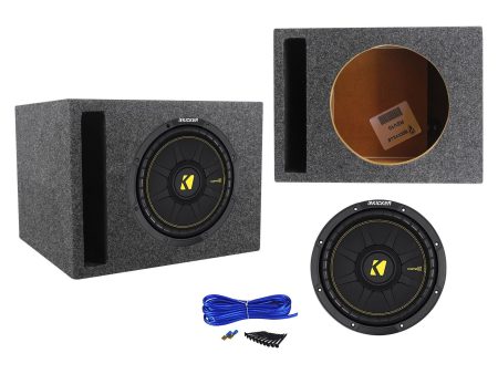 Kicker 44CWCD104 CompC 10  Sub 500W DVC Car Subwoofer+Vented Sub Enclosure Box Online Hot Sale