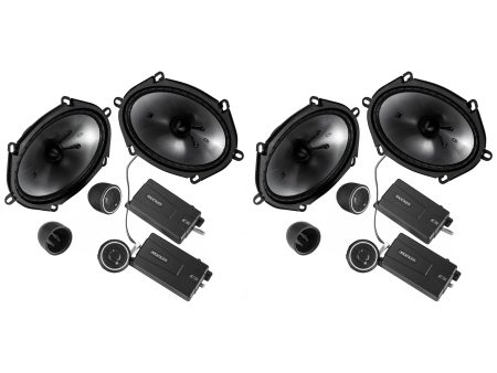 2 Pairs KICKER 46CSS684 6X8  450w Car Component Speakers w  0.75  Tweeters CSS68 Online