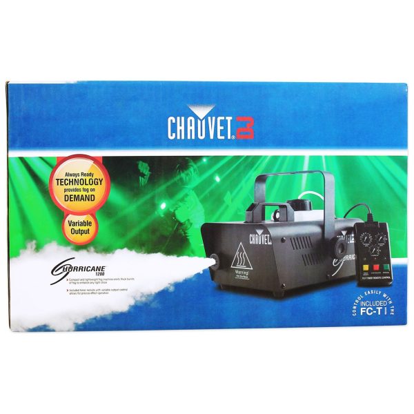 Chauvet DJ H1200 Hurricane 1200 Compact Fog Machine W Remote Timer-18,000 CFM on Sale