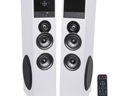 Rockville TM80W Bluetooth Home Theater Tower Speaker System+(2) 8  Subwoofers! For Discount