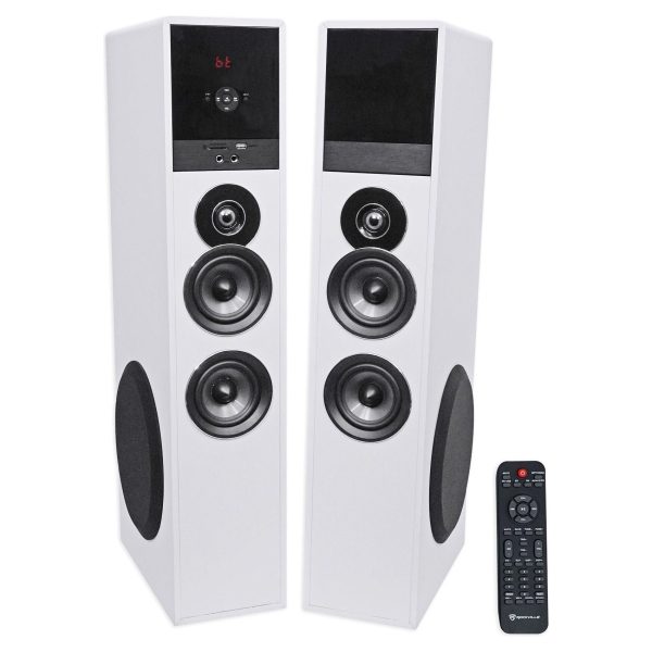 Rockville TM80W Bluetooth Home Theater Tower Speaker System+(2) 8  Subwoofers! For Discount