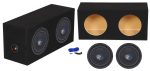 2) Rockville K5 W8K5S2 8  800 Watt 2 Ohm Car Subwoofers+Sealed Sub Box Enclosure Cheap