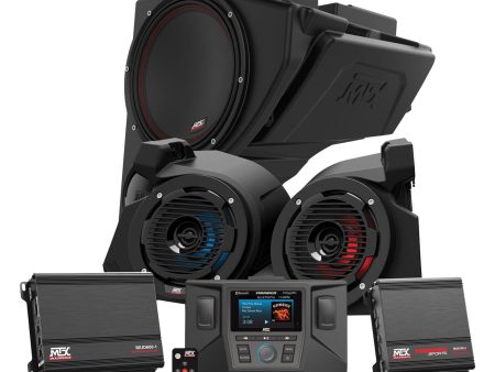 MTX RZR-14-THUNDER3 Receiver+Front Speakers+Subwoofer For Polaris RZR 1000 900 on Sale