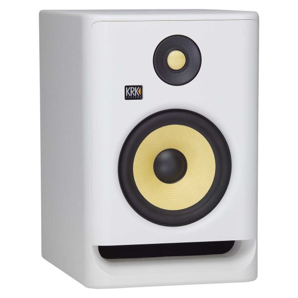 (2) KRK ROKIT RP7 G4 7  Bi-Amped Studio Monitor DSP Speakers White Noise Edition Online Sale