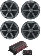 (4) JVC CS-MS620 6.5  Speakers+4-Channel Bluetooth Amplifier Amp For ATV UTV RZR Online Hot Sale