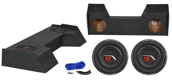 (2) 10  4-Ohm Subwoofers+Sealed Downfire Sub Box For 2019 Dodge Ram Crew Cab Supply