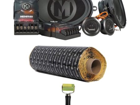 Memphis Audio PRX570C 5x7  or 6x8  100 Watt Component Car Speakers+ROCKMAT Kit Supply