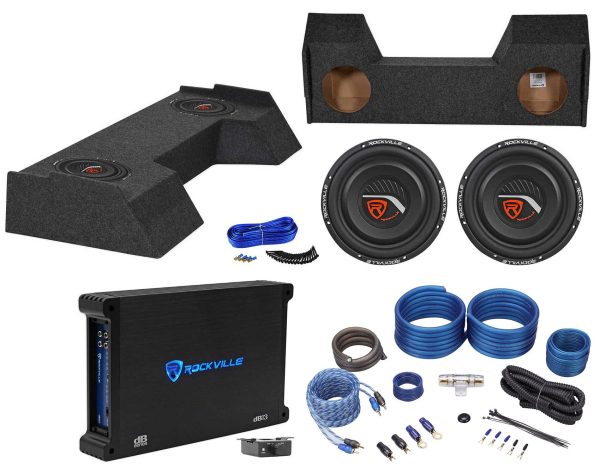 (2) 10  4-Ohm Subwoofers+Amplifier+Sub Box+Wire Kit For 2019 Dodge Ram Crew Cab Discount