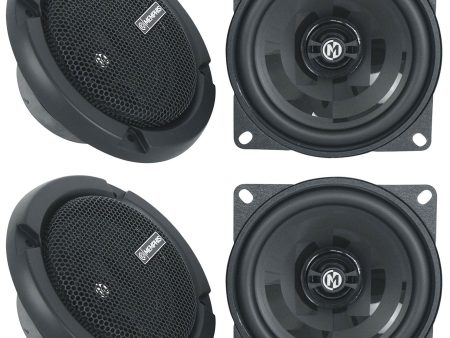 (4) Memphis Audio PRXP4 4  40 Watt 2-Way Car Speakers w Pivot Tweeters Online Sale