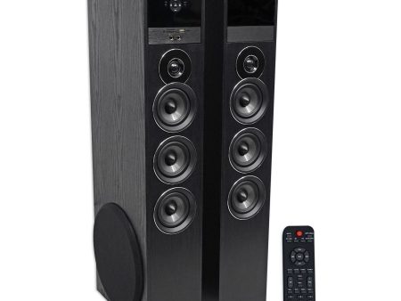 Tower Speaker Home Theater System w Sub For Vizio D-Series Television TV-Black For Sale