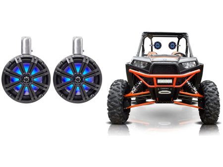 (2) KICKER 45KMTC8 8  600 Watt LED Tower Speakers For Polaris RZR ATV UTV Cart Online Hot Sale