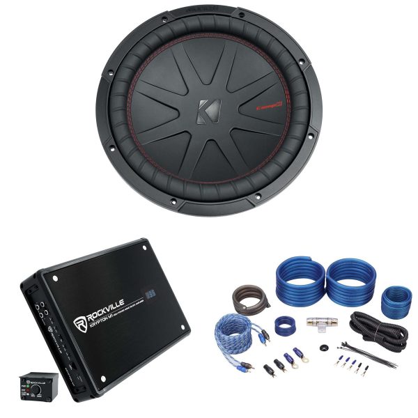 Kicker 48CWR122 COMPR12 1000 Watt 12  Car Subwoofer Sub+Mono Amplifier+Amp Kit For Discount