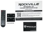 (2) Rockville RockTower 68B Home Tower Speakers+Amplifier+Under Behind Couch Sub Hot on Sale