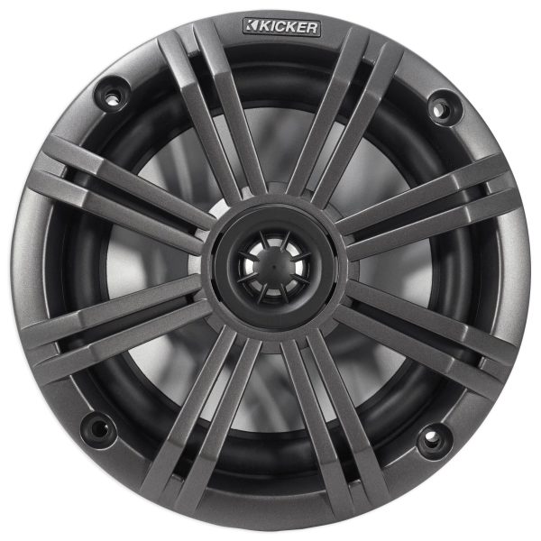 2 KICKER 45KM654 6.5  390w Marine Speakers KM65 w Charcoal+White Grilles+Battery on Sale