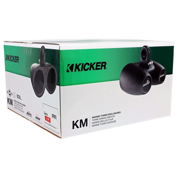 Pair Kicker KMTED Marine Wakeboard Tower Enclosures for Dual 6  or 6.5  Speakers Supply