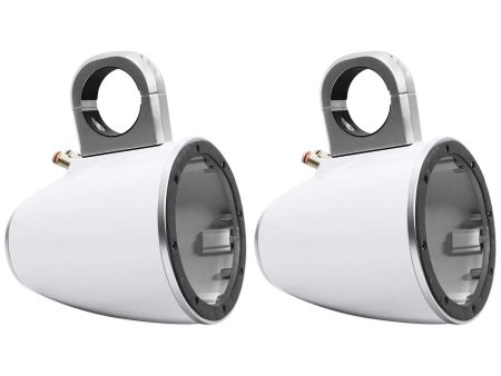 Pair Kicker 43KMTES8W White Marine 8  Speaker Wakeboard Tower Enclosures KMTES8 on Sale