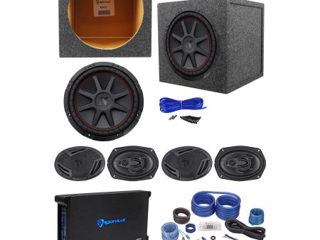 4) Rockville 6x9  Car Speakers+Kicker 12  Subwoofer+5-Channel Amplifier+Wire Kit Online