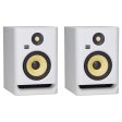 (2) KRK ROKIT RP7 G4 7  Bi-Amped Studio Monitor DSP Speakers White Noise Edition Online Sale