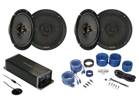 4) Kicker 47KSC6704 KSC670 6.75  Car Speakers+4-Channel Smart Amplifier EQ+Wires Supply