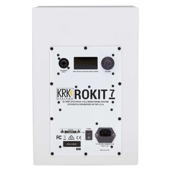 (2) KRK ROKIT RP7 G4 7  Bi-Amped Studio Monitor DSP Speakers White Noise Edition Online Sale