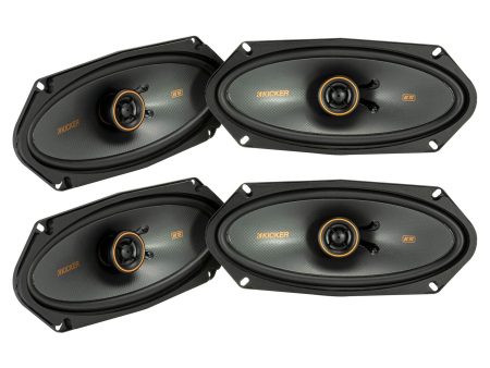 (4) Kicker 47KSC41004 4x10  75 Watt 2-Way Car Audio Coaxial Speakers KSC41004 Hot on Sale