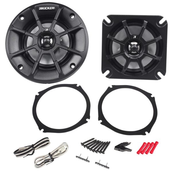 Pair Kicker 40PS42 4  60W 2 Ohm ATV Motorcycle Speakers Fits Honda Goldwing PS4 Hot on Sale