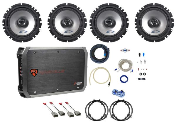 Alpine Type-E 6.5  Factory Speaker Replacement+4-Ch Amp For 2005 Honda Civic SE on Sale