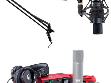 Focusrite 3rd Gen Podcast Podcasting Kit w  Interface+Mic+Headphones+Boom Arm Online Sale