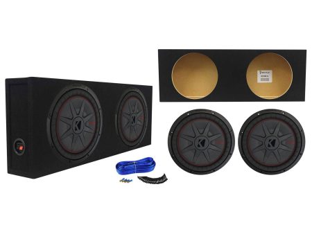 (2) Kicker 48CWRT122 COMPRT12 2000W 12  Slim Car Subwoofers+Shallow Sub Box Online