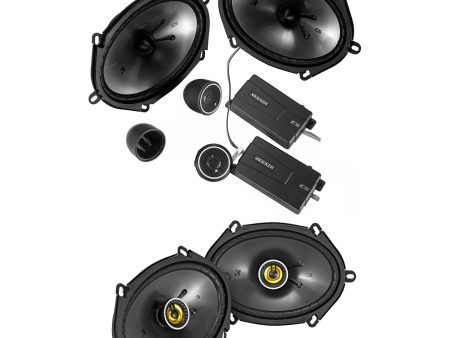 KICKER 46CSS684 6x8  450w Car Audio Component Speakers+2) CSC68 Coaxial Speakers Cheap