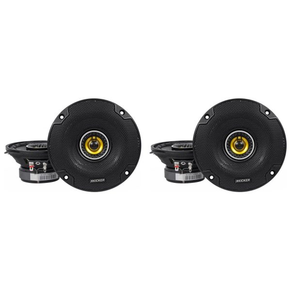 (4) KICKER 46CSC44 4  300 Watt 4-Ohm 2-Way Car Audio Coaxial Speakers CSC44 on Sale